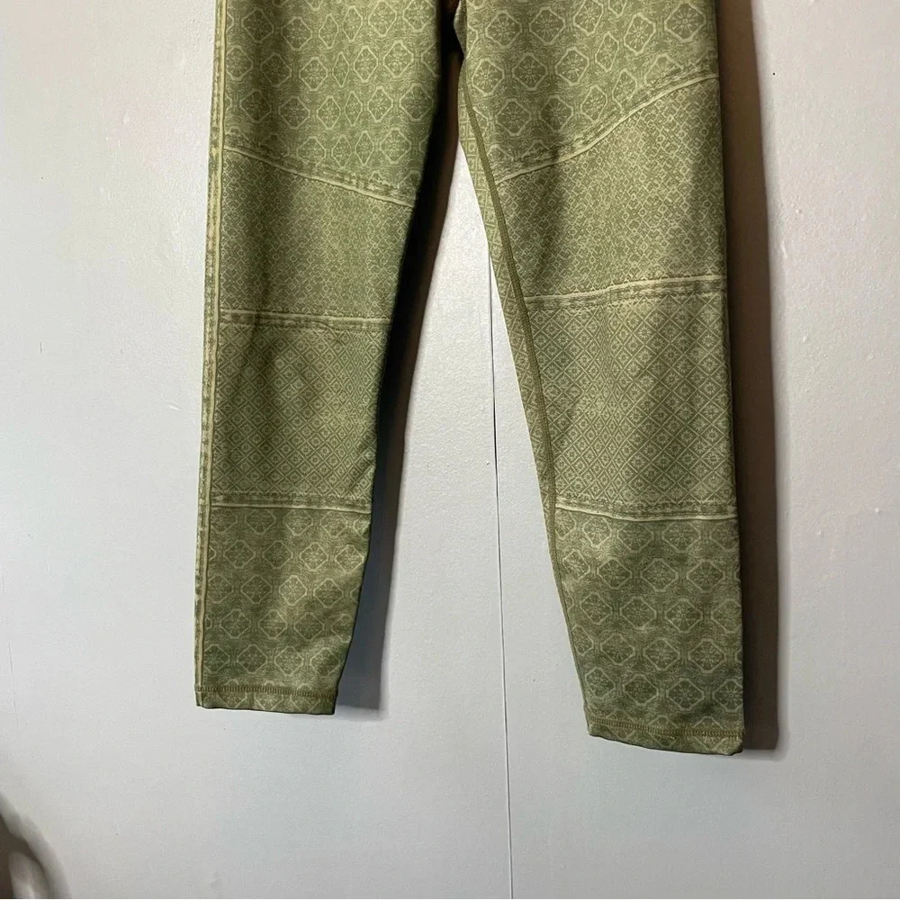 PrAna Olive Green‎ Geometric Roxanne Athletic Leggings size small